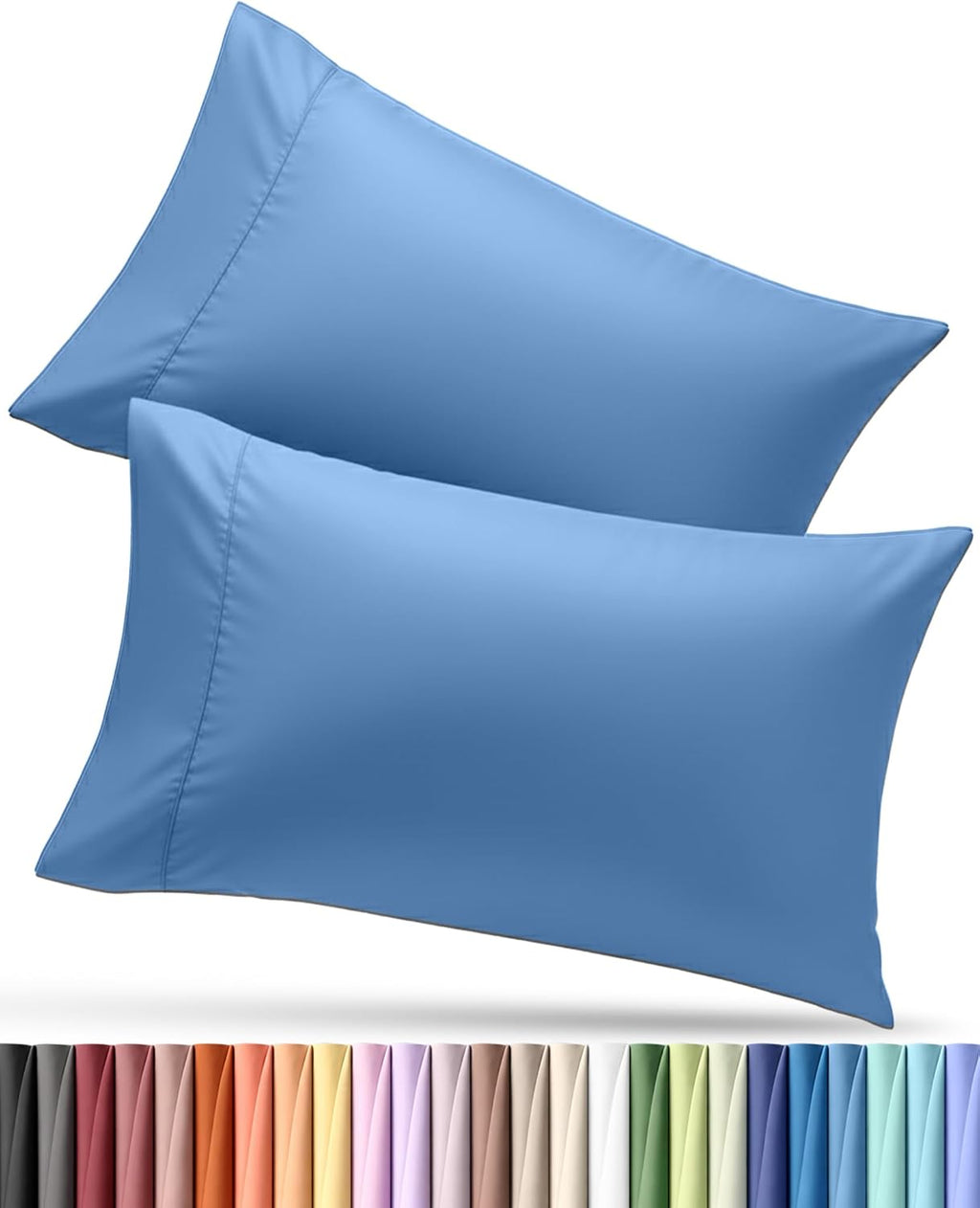 Utopia Bedding Pillow Cases - Soft Brushed Microfiber 2-Pack | Oeko-TEX Certified, 20x26 Inches, Dutch Blue