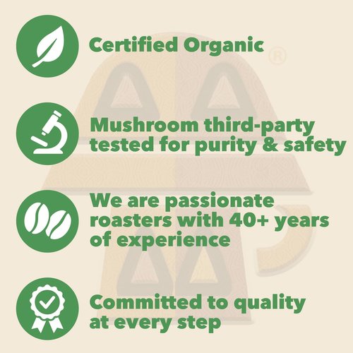 Harmonic Grounds Organic Mushroom Coffee Pods - Cinnamon Flavored Medium Roast with Lion's Mane, Reishi, Chaga, Cordyceps & Turkey Tail - Compatible with Keurig K-Cup Brewers - 34 Count