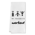 Cilrii Funny Wine Kitchen Towels,My Favorite Workout Hand Towels,Funny Wine Lovers Gifts for Women,Dish Towel for Kitchen Bathroom Decor 16 X 24