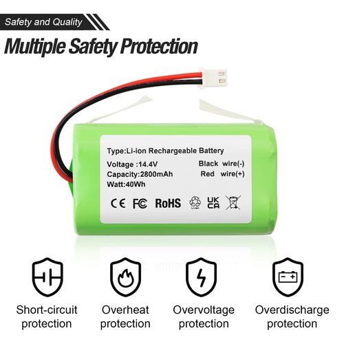 Replacement for Shark Ninja Battery RVBAT850 RVBAT85004 RVBAT85005 EZ AV911S RV910S RV912S RV915S RV9122S1US RV9156WXUS RV9905VXUS RV9133S RV9133S1US RV2002WD AV2610WA RV2610WA RV2410WD RV2520 Robot