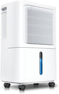 MAX 34 Pint Dehumidifier - 2,500 Sq. Ft. Smart Humidity Control with Drain Hose & 24HR Timer | Ideal for Basement, Bathroom & Bedroom