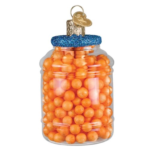 Old World Christmas Cheese Balls Glass Blown Ornament for Christmas Tree, Handcrafted Holiday Decoration, Snack Collection