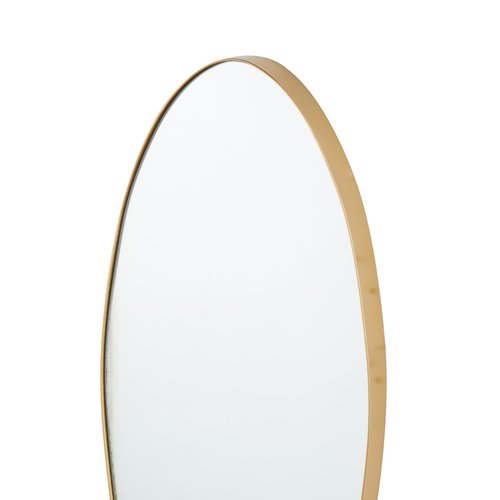 Deco 79 Metal Room Wall Mirror Tall Wavy Entryway Mirror, Wall Mounted Mirror 9" x 1" x 45", Gold