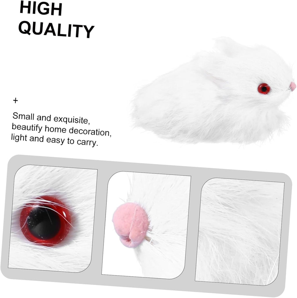 Skiennix Realistic Bunny Figurine - Cute Easter Ornament for Home Decoration | Perfect for Festive Celebrations