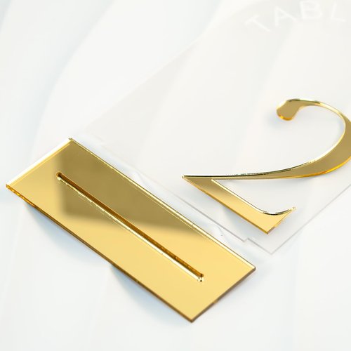 Frosted Arch Wedding Table Numbers 1-20 with Stand, 20 Pack 5x7 Inch Frosted Acrylic Signs with Gold Number, Arched Acrylic Table Numbers for Wedding Reception