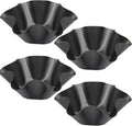 Skiennix Nonstick Taco Shell Bowl Set - 4 Large Carbon Steel Tortilla Makers for Baking & Frying