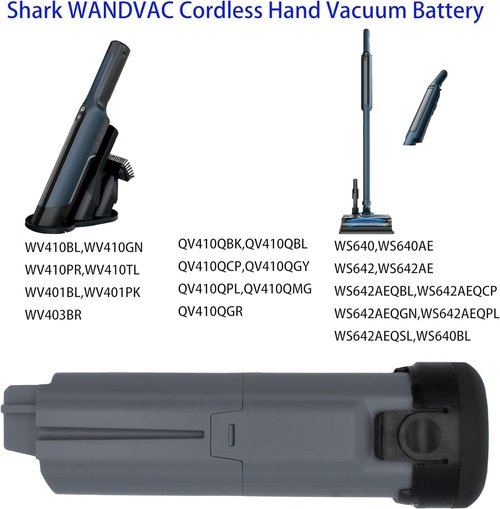 TAWUZUOR XSBT420 Rechargeable Li-ion Battery Compatible with Shark WS642AE WS642 WV401BL WS640 QV410QBL Wandvac Cordless Vacuum Cleaner 14.4V/1900mAh