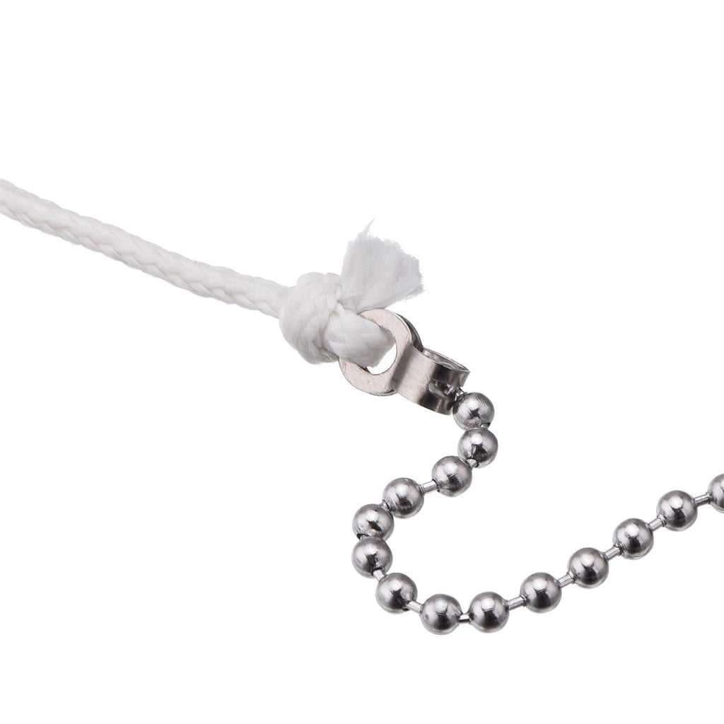 Shappy 2 Pack Steel Beaded Ball Pull String Extension Chain with Connector for Ceiling Fan Light Fixture Light Bulb Switch Chain Extender, 1 Meter Length