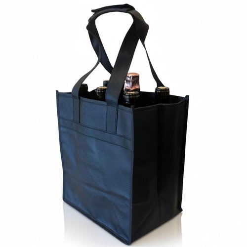 Wine Tote Bag with Dividers 6 Bottle Carrier for Wine, Champagne & Liquor Reusable, Eco-Friendly Travel Gift Bag