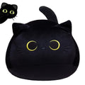 AUTOKAKUM Black Cat Plush Pillow Soft Plushies Toy Cute Cat Stuffed Animal Toys 3D Cat Plushies Pillow for Home Decoration Cats Plush Doll Gift for Boys Girls (9inches Cat)