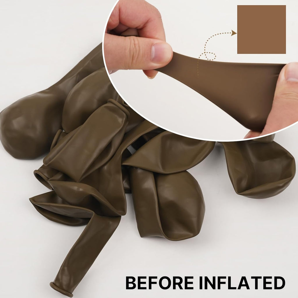 PartyWoo Brown Balloons - 50pcs 5-Inch Mini Boho Latex Balloons for Weddings & Celebrations