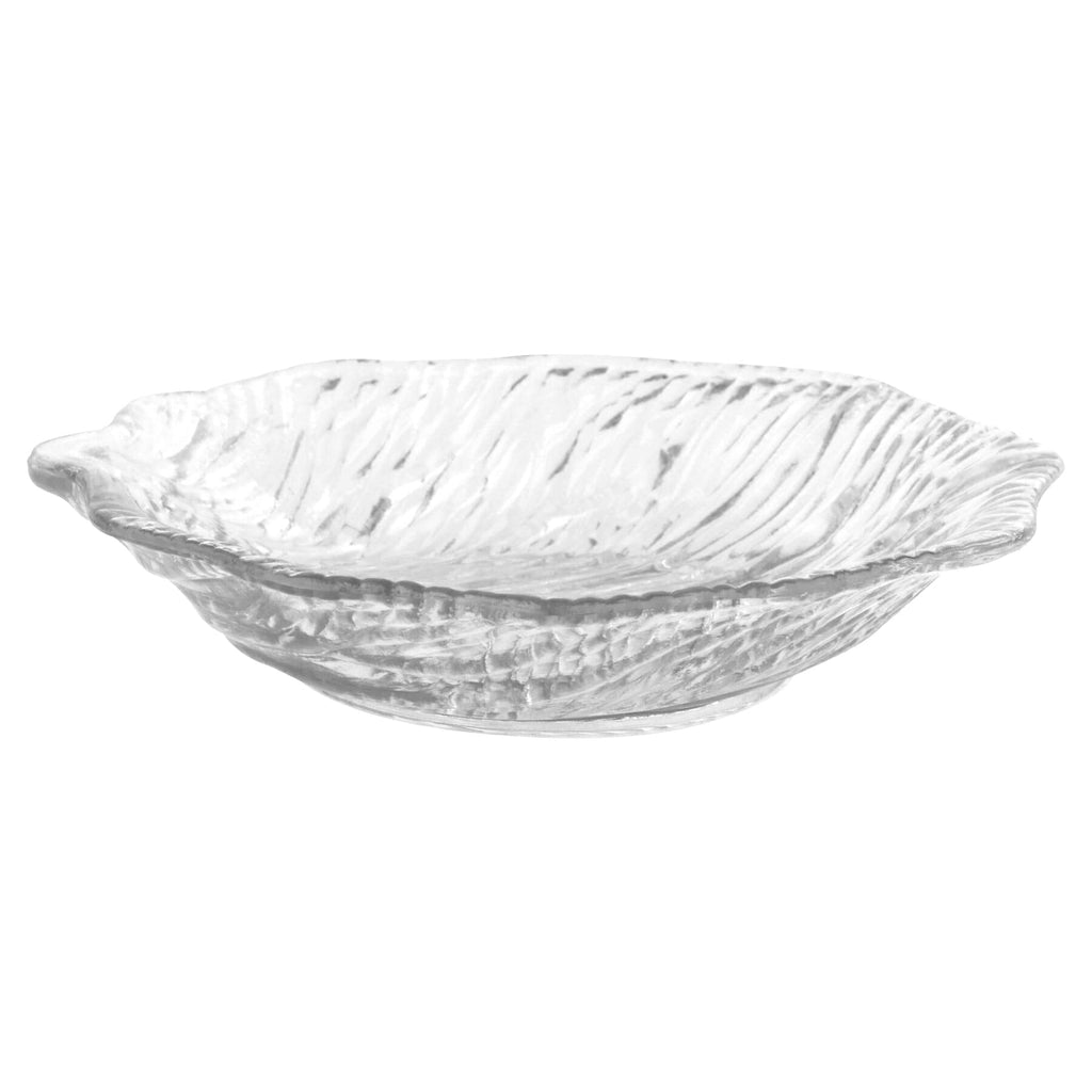 GET LE-600-CL Break-Resistant Leaf Shaped Serving Plate, 6", Clear, Large (Set of 12)