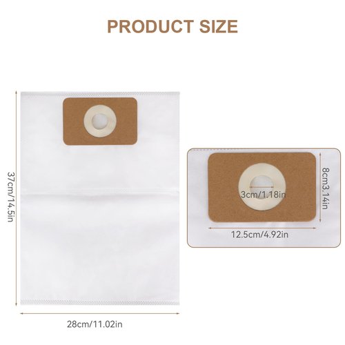Premium Central Vacuum Bags Replacement for Nuera Filtre 189, DuoVac Filtre 189, Hu sky Filtre 189,SoluVac Filtre-189 SVS, And Other CV Systems - 4 Pack