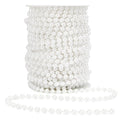 Pearl Beads Garland, 6mm String of Pearls, 82FT Pearl Garland for Christmas Tree, Christmas Faux Pearls Strand Roll for DIY Craft Xmas Wedding Party Supplies Flowers Decoration (White)