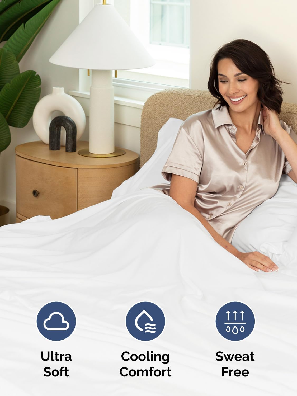 Skiennix Extra Deep King Sheet Set - 6 Piece Breathable Cooling Sheets | Luxury Hotel Bedding - Soft, Wrinkle-Free, Easy Fit - White