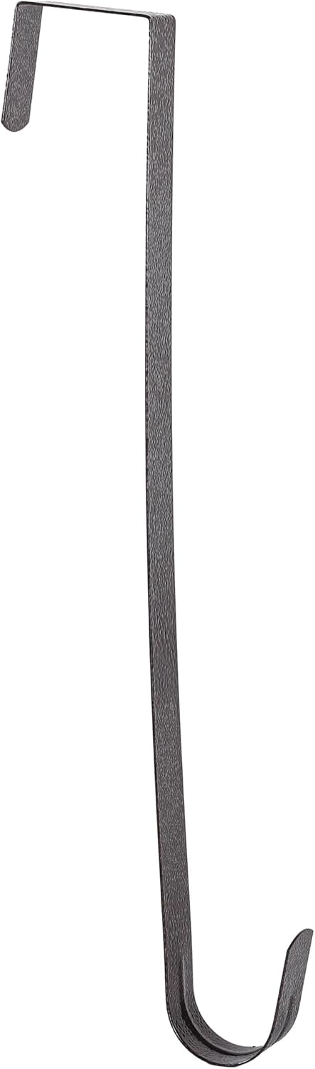 Sattiyrch 12" Wreath Hanger - Durable Steel Over The Door Hook in Textured Brass Finish