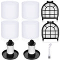 Leadaybetter Filter Replacement for Shark LZ600 LZ601 LZ602 LZ602C APEX UpLight Lift-Away DuoClean Vacuum Cleaner, 2 Post HEPA & 2 Pre Motor Filters 4 Foam Filters, Part # XHFFC600 & XFFLZ600
