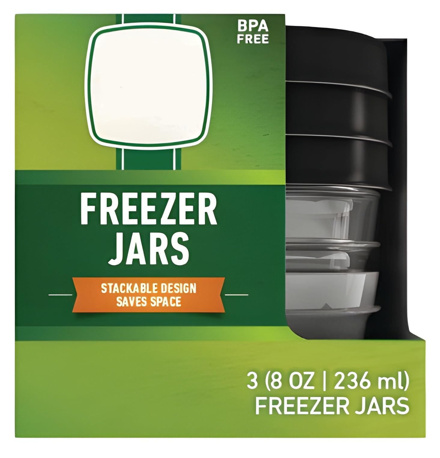 Bexter Pack of 3 Freezer Jars 8 oz (Half Pint 3pk)