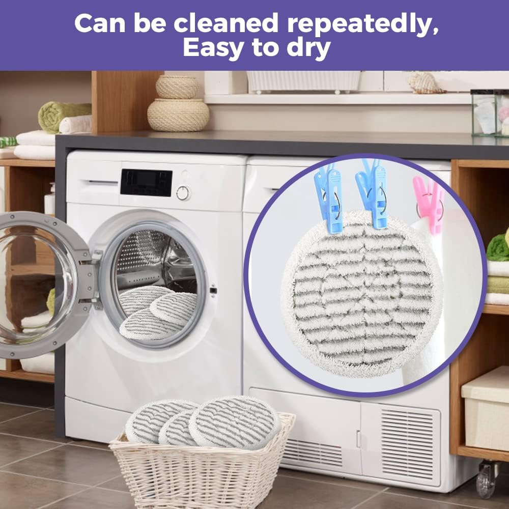Shark Replacement Steam Mop Pads - Compatible with S7000 Series | 6-Pack for All-in-One Cleaning