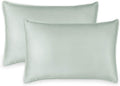 Pure Bamboo Queen Pillowcases - Luxuriously Soft & Cooling 100% Organic Viscose | Double Stitching, Sea Glass (2 Pack)