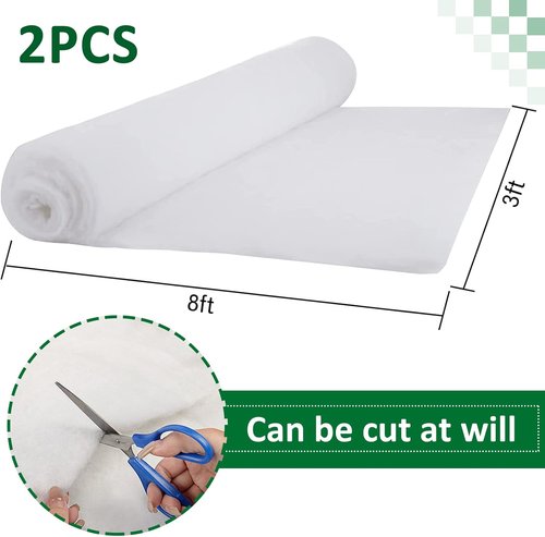 Cosweet Fake Snow Blanket - Thickened 3 x 8 Ft Faux Sheet for Crafts, Displays & Photo Props