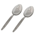 BNAZIND 2-Pack Chef Kunz Sauce Spoon | Silverware 18/10 Stainless Steel Silver Culinary Serving Spoons | 9 Inch Basting, Quenelle, Dinner, Plating, Chef Cooking Spoon | Dishwasher safe