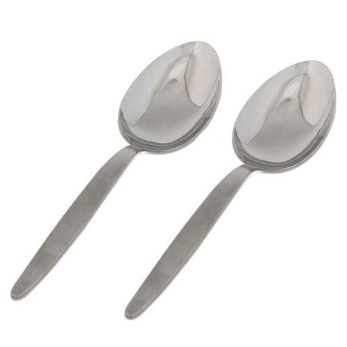 BNAZIND 2-Pack Chef Kunz Sauce Spoon | Silverware 18/10 Stainless Steel Silver Culinary Serving Spoons | 9 Inch Basting, Quenelle, Dinner, Plating, Chef Cooking Spoon | Dishwasher safe