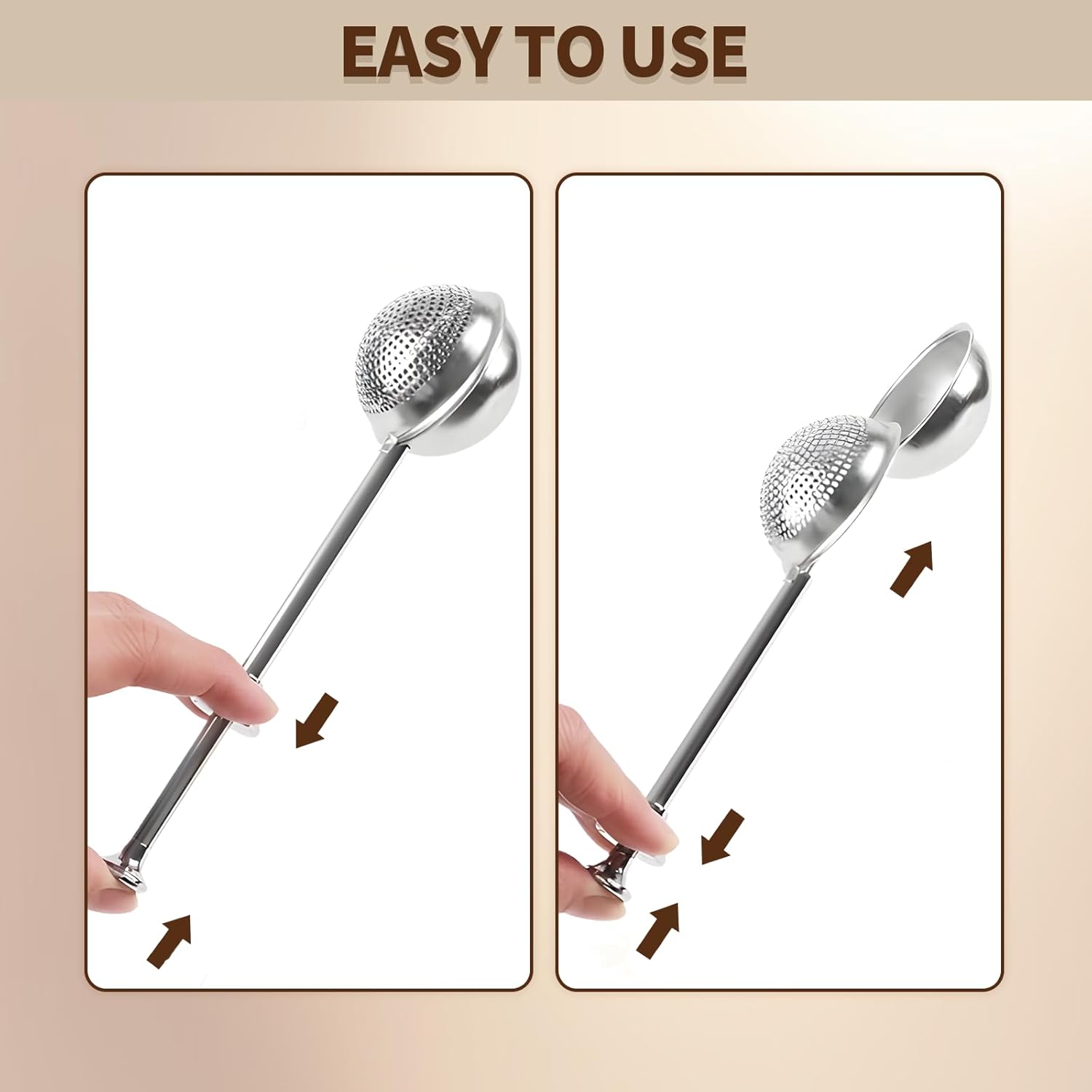Skiennix Flour Duster | Stainless Steel Powder Sugar Shaker with Spring Handle - 2PCS Set