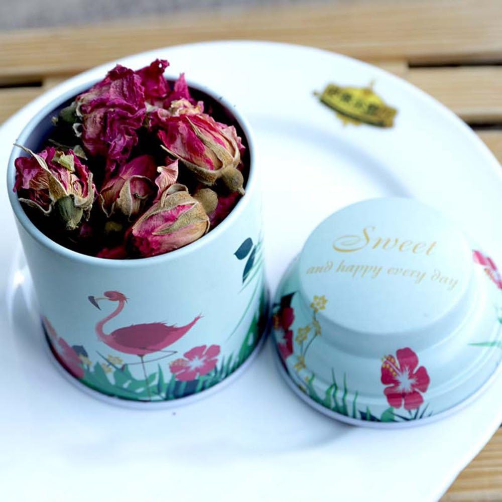 TooGet Elegant Metal Tinplate Tins - Shabby Chic Mini Boxes for DIY Candles & Storage | 6-Pack