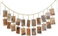 Wooden Bead Garland Photo Display by [Brand Name] - Boho Style Hanging Collage with 22 Clips for Dorms & Bedrooms