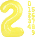 2 Numbers Balloon - 40 Inch Yellow Birthday Decor | Perfect for 2nd, 12th, 21st Parties & Celebrations
