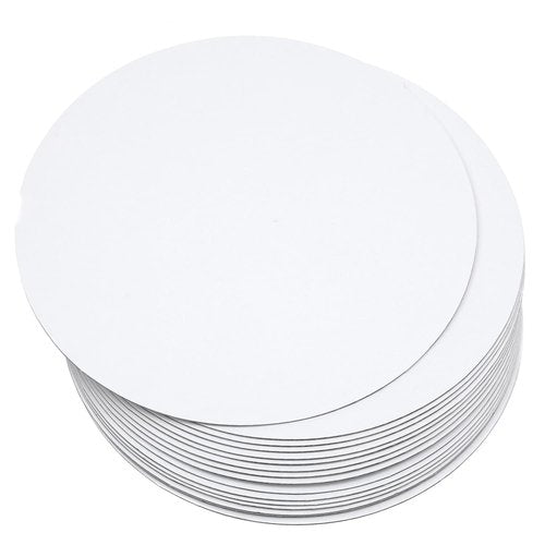 qiqee 9 Inch White Cake Boards Round 40-Packs Circles Rounds Base Food-Grade Cardboard Cake Plate(Thinner But Stronger)