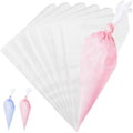 VolksRose 18-Inch Disposable Piping Bags - Anti-Burst, Non-Slip Cake Decorating Bags for Icing, White, 100 Pcs