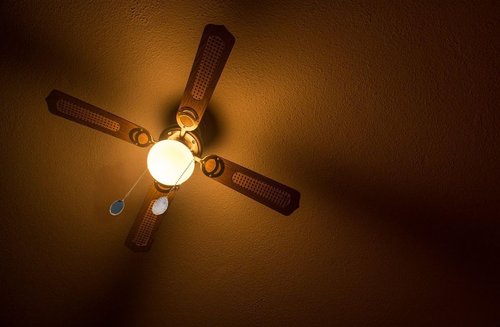 2 Pcs Ceiling Fan with Natural Agate Pull Chains - Gilt Edged Agate - 12 Inches Fan Pulls Set with Connector (Grey And Black)