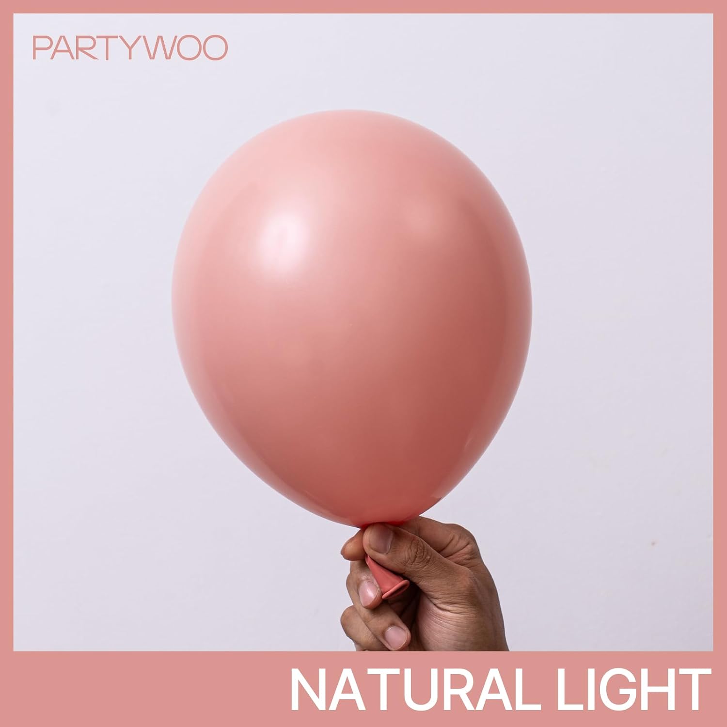PartyWoo Dusty Pink Balloons - 100pcs Blush Pink Balloon Arch Kit for Baby Shower & Birthday Decor | Various Sizes