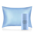 HOM 100% Pure Mulberry Silk Pillowcase for Hair and Skin, 25 Momme 6A High Grade - Comfortable, Breathable, Soft, Hidden Zipper (20x26, Sky Blue)