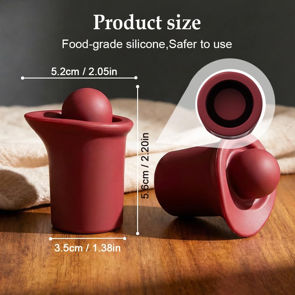 Silicone Wine Stopper for Wine Bottles, Upgraded Reusable Sparkling Wine Bottle Wine Bottle Stopper, Cover Wine Bottle Caps for Champagne Beer Home Kitchen Bars Use (A-8Pcs)