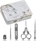 BUTUZE Embroidery Scissors Kit - Complete Vintage Sewing Tools with Original Case & Awl | Antique Design