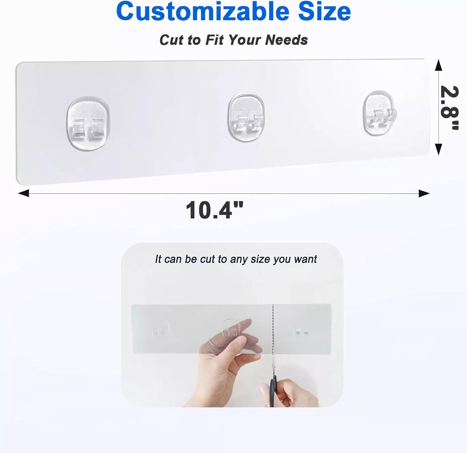Skiennix Shower Caddy Adhesive Hooks - Strong No-Drill Replacement for Kitchen & Bathroom | 4 Packs