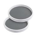 OGGI Set of 2 Lazy Susan Organizers 10"- for Kitchen, Pantry, Cabinet Organizing & Storage. Ideal as Rotating Spice Racks & Pantry Organizers - White/Taupe