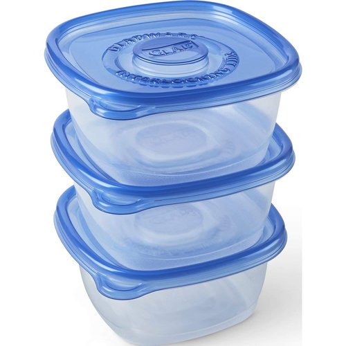 Glad Food Storage Containers - Tall Entrée Container - 42 Ounce - 3 Containers