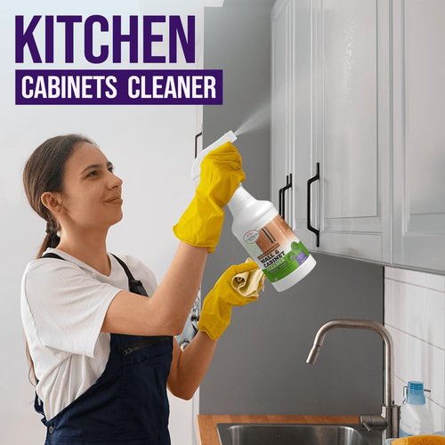 Natural Wall Cleaner Spray for Painted Walls,Ceiling,Cabinets,Baseboard,Wood,Stainless-Lavender Scented, Streak Free Stain Remover Spray for Dirt,Dust,Odor,Oils,Grease-Multipurpose & Deodorizing 24 Oz