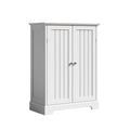 ChooChoo Bathroom Floor Cabinet, Modern Bathroom Storage Cabinet with 2 Doors and Adjustable Shelves, Freestanding Cupboard for Living Room, White