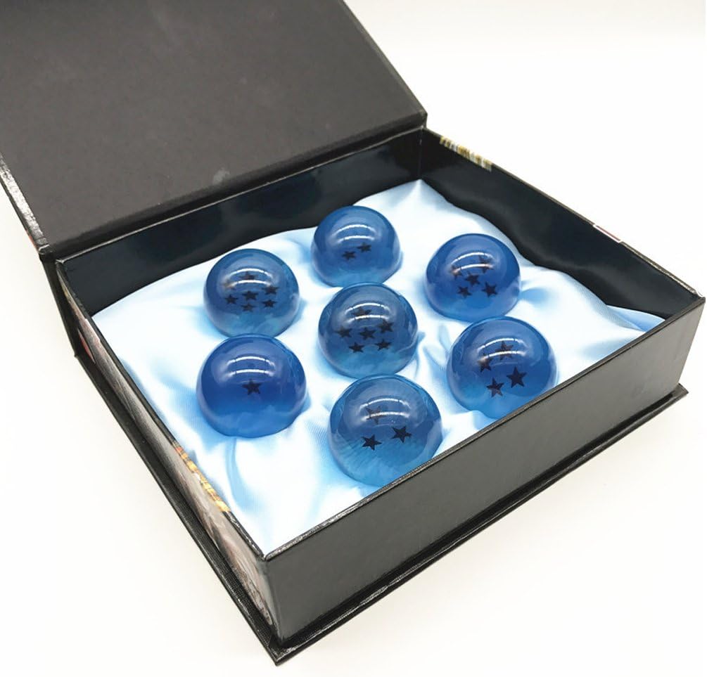 Viru Crystal Glass Ball Stars - Anime Collectibles Gift Box Set of 7 Pieces | 43mm Diameter