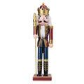 ArlinaL King Nutcracker Figures, 15 Inch Wooden Christmas Nutcracker with Scepter Ornaments, Nutcracker Xmas Decorations for Shelves and Tables