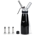 NATUREKIT Whipped Cream Dispenser 500ml – 1 Pint Aluminum Cream Canister with 3 Nozzles & Cleaning Brush – Leak-Proof Whip Cream Maker for Desserts, Toppings, N2O Charger not Included