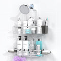 **AKTECKE Shower Caddy - Rustproof Hanging Bathroom Organizer for Easy Shampoo & Soap Storage | Chrome Finish**