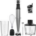 Turelar Immersion Blender - 1100W Handheld Stick Mixer with Variable Speed | Includes Chopper, Whisk & Frother - Black
