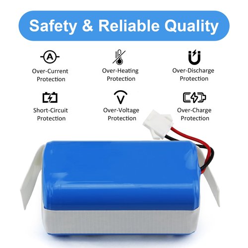 MULS 12.8V M210 Battery Replacement for Lefant M210 M210 Pro M210P M210B M213 M213S,OKP Life K2 Robot Vacuum Cleaner 2000mAh