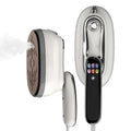 1200W Travel Clothes Steamer, 2-In-1 Handheld Steamer&Iron, 5+1 Intelligent Gear Ironing with Digital Display Screen, Self-Cleaning, 20S Heating, 160ml, Suitable for Home, Travel&Dorm (White)